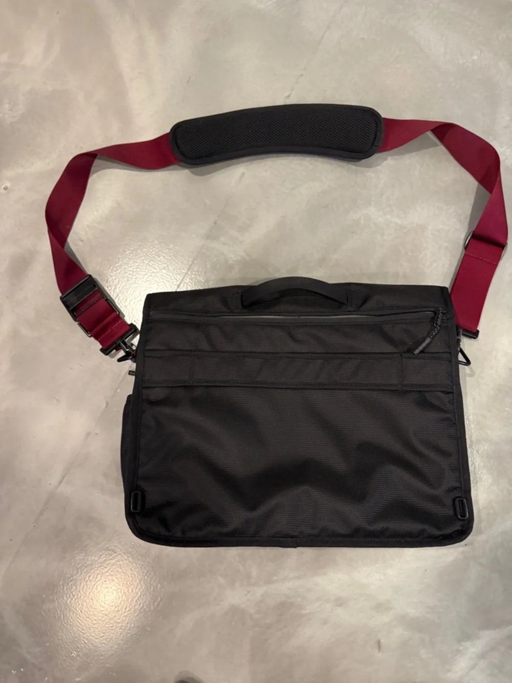 Timbuk2 Black Messenger Bag with Red Accents